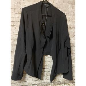 Torrid Black Jacket Lightweight Draped Front Blazer Open Front Career 2X